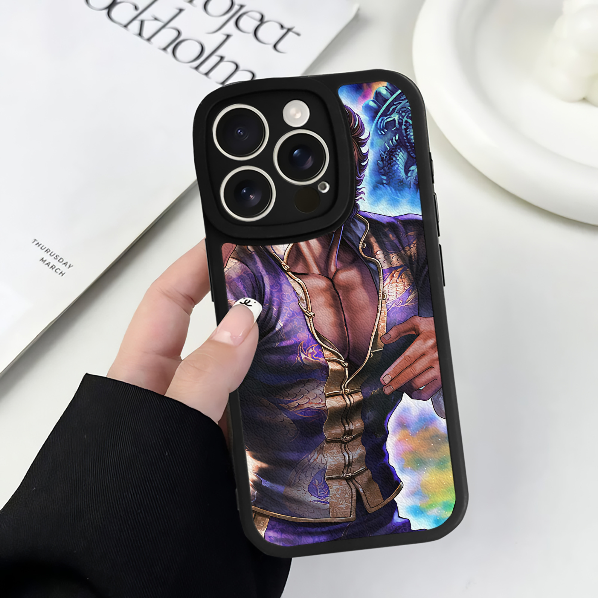 （画像用） 北斗の拳 Fist of the North Star 【iPhone 16シリーズ対応】シリコンスマホケース（レザー調） 材質：シリコン